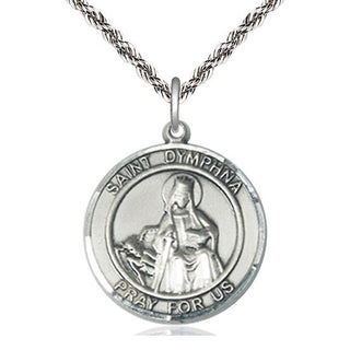 Sterling Silver Saint Dymphna Medal Catholic Jewelry Engraved Catholic Saint Jewelry