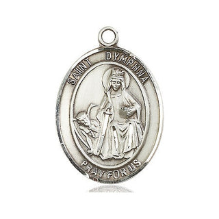 Sterling Silver Saint Dymphna Medal Catholic Jewelry Engraved Catholic Saint Jewelry