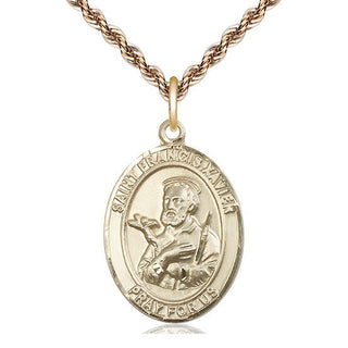 14kt Gold Filled Saint Francis Xavier Medal Catholic Jewelry Engraved Catholic Saint Jewelry