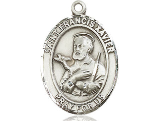 Sterling Silver Saint Francis Xavier Medal Catholic Jewelry Engraved Catholic Saint Jewelry