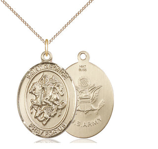14kt Gold Saint George Army Medal