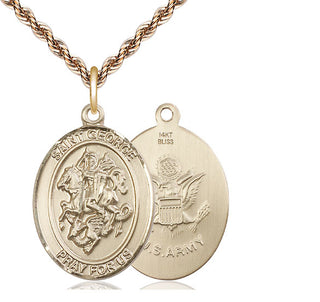 14kt Gold Saint George Army Medal