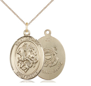 14kt Gold Saint George Coast Guard Medal