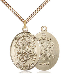 14kt Gold Saint George National Guard Medal