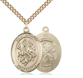 14kt Gold Saint George National Guard Medal