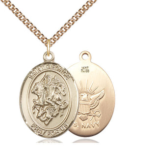 14kt Gold Saint George Navy Medal