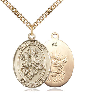 14kt Gold Saint George Navy Medal