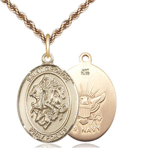 14kt Gold Saint George Navy Medal