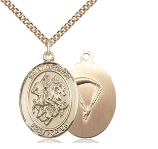 14kt Gold Saint George Paratrooper Medal
