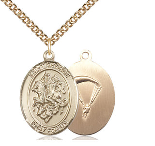 14kt Gold Saint George Paratrooper Medal