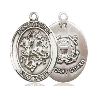 Pewter Saint George Coast Guard Medal