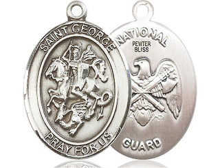 Pewter Saint George National Guard Medal