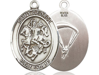 Pewter Saint George Paratrooper Medal