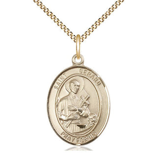 14kt Gold Filled Saint Gerard Majella Medal Catholic Jewelry Engraved Catholic Saint Jewelry