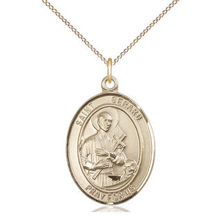 14kt Gold Filled Saint Gerard Majella Medal Catholic Jewelry Engraved Catholic Saint Jewelry