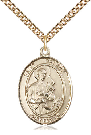 14kt Gold Filled Saint Gerard Majella Medal Catholic Jewelry Engraved Catholic Saint Jewelry