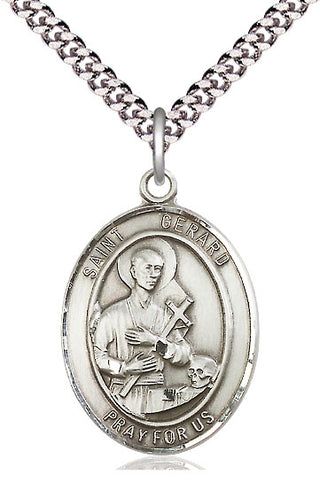 Pewter Saint Gerard Majella Medal Catholic Jewelry Engraved Catholic Saint Jewelry