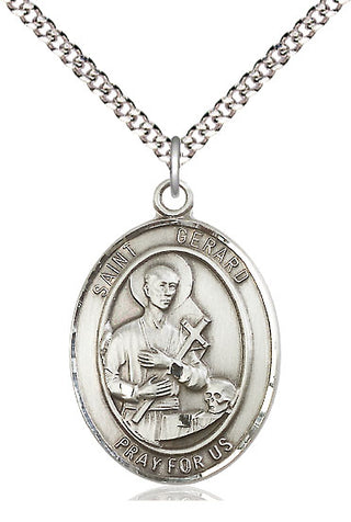 Pewter Saint Gerard Majella Medal Catholic Jewelry Engraved Catholic Saint Jewelry