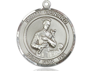 Sterling Silver Saint Gerard Medal Catholic Jewelry Engraved Catholic Saint Jewelry