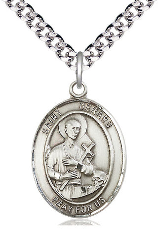 Sterling Silver Saint Gerard Majella Medal Catholic Jewelry Engraved Catholic Saint Jewelry