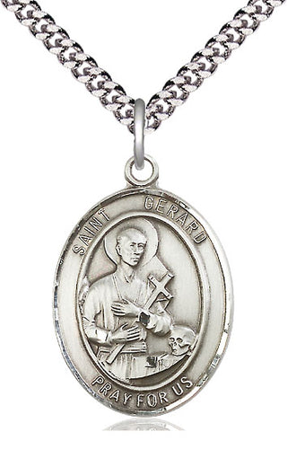 Sterling Silver Saint Gerard Majella Medal Catholic Jewelry Engraved Catholic Saint Jewelry