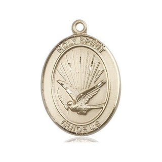 14kt Gold Filled Holy Spirit Medal Engraved Catholic Saint Jewelry