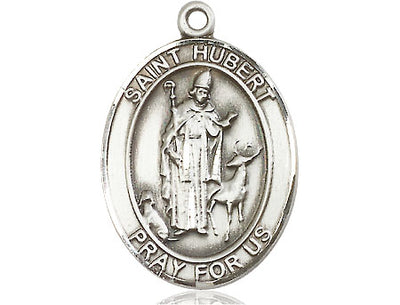 Sterling Silver St. Hubert of Liege Medal | Large | Engravable
