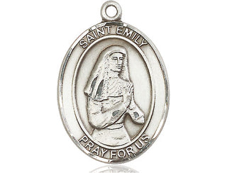Pewter Saint Emily de Vialar Medal Engraved Catholic Saint Jewelry