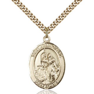 14kt Gold Filled Saint Joan of Arc  Coast Guard Medal Catholic Jewelry