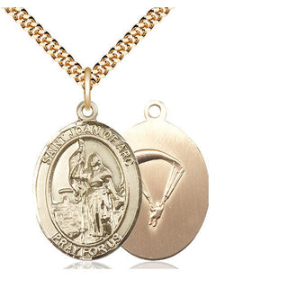 14kt Gold Filled Saint Joan of Arc Paratrooper Medal Catholic Jewelry