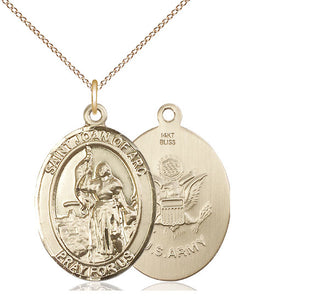 14kt Gold Saint Joan of Arc Army Medal
