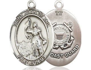 Pewter Saint Joan of Arc  Coast Guard Medal