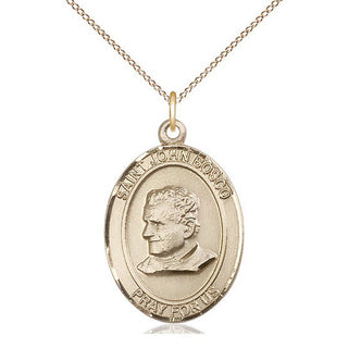 14kt Gold Filled Saint John Bosco Medal Catholic Jewelry Engraved Catholic Saint Jewelry