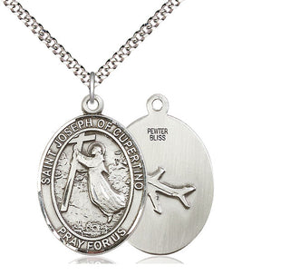 Pewter Saint Joseph of Cupertino Medal Catholic Jewelry