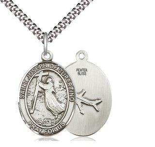 Pewter Saint Joseph of Cupertino Medal Catholic Jewelry