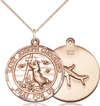 14kt Gold Filled Saint Joseph of Cupertino Medal Catholic Jewelry
