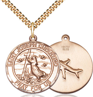 14kt Gold Filled Saint Joseph of Cupertino Medal Catholic Jewelry