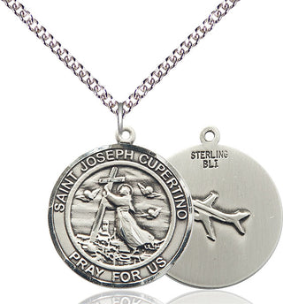 Sterling Silver Saint Joseph of Cupertino Medal Catholic Jewelry