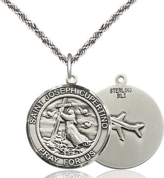 Sterling Silver Saint Joseph of Cupertino Medal Catholic Jewelry