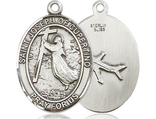 Sterling Silver Saint Joseph of Cupertino Medal Catholic Jewelry