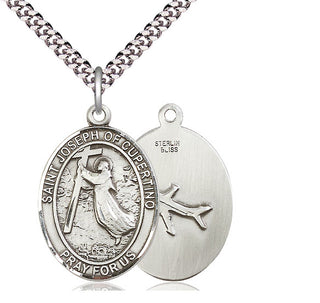 Sterling Silver Saint Joseph of Cupertino Medal Catholic Jewelry