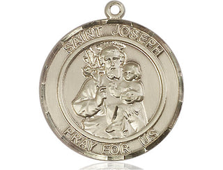 14kt Gold Filled Saint Joseph Medal Engraved Catholic Saint Jewelry