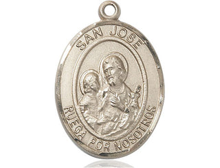 14kt Gold San Jose Medal Engraved Catholic Saint Jewelry