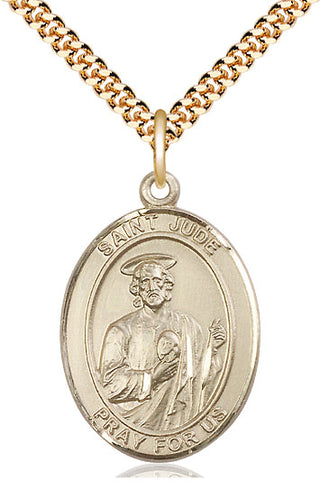 14kt Gold Filled Saint Jude Medal Catholic Jewelry Engraved Catholic Saint Jewelry