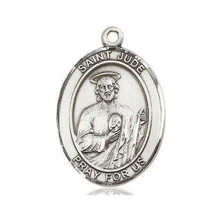 Pewter Saint Jude Medal Engraved Catholic Saint Jewelry
