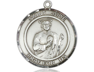 Pewter Saint Jude Medal Engraved Catholic Saint Jewelry