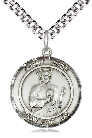 Pewter Saint Jude Medal Catholic Jewelry Engraved Catholic Saint Jewelry