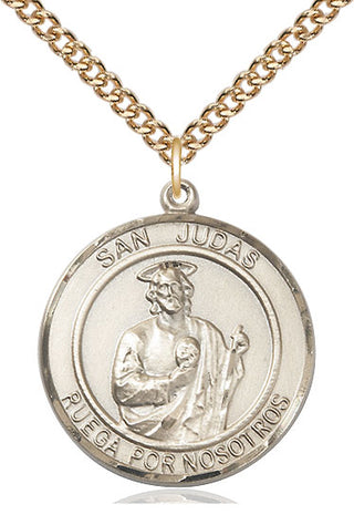 14kt Gold Filled San Judas Medal Catholic Jewelry Engraved Catholic Saint Jewelry