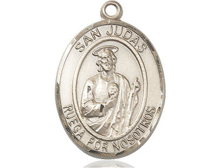 14kt Gold San Judas Medal Engraved Catholic Saint Jewelry
