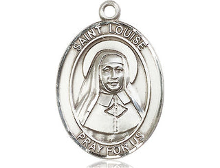 Pewter Saint Louise de Marillac Medal Engraved Catholic Saint Jewelry